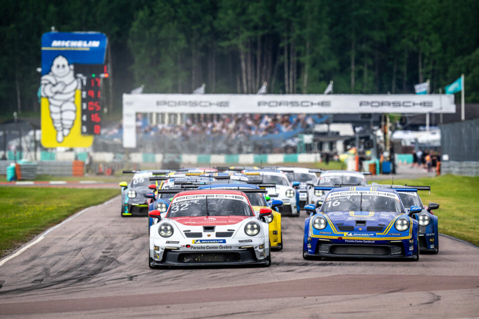 Robin Knutsson Porsche Carrera Cup Scandinavia WestCoast Racing Gelleråsloppet Gelleråsen Arena seger 2024