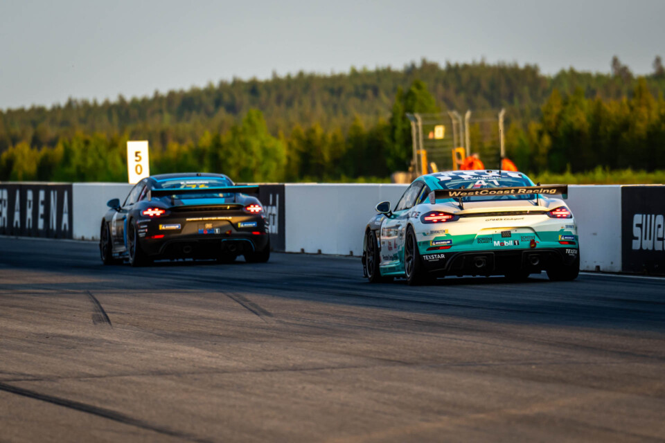 Mjukvara förstörde Emmas helg i Fällfors - Janne fortsätter vinna i masterklassen WestCoast Racing kunde fått mer sig mer från norrland efter andra racehelgen i Porsche Sprint Challenge Scandinavia
